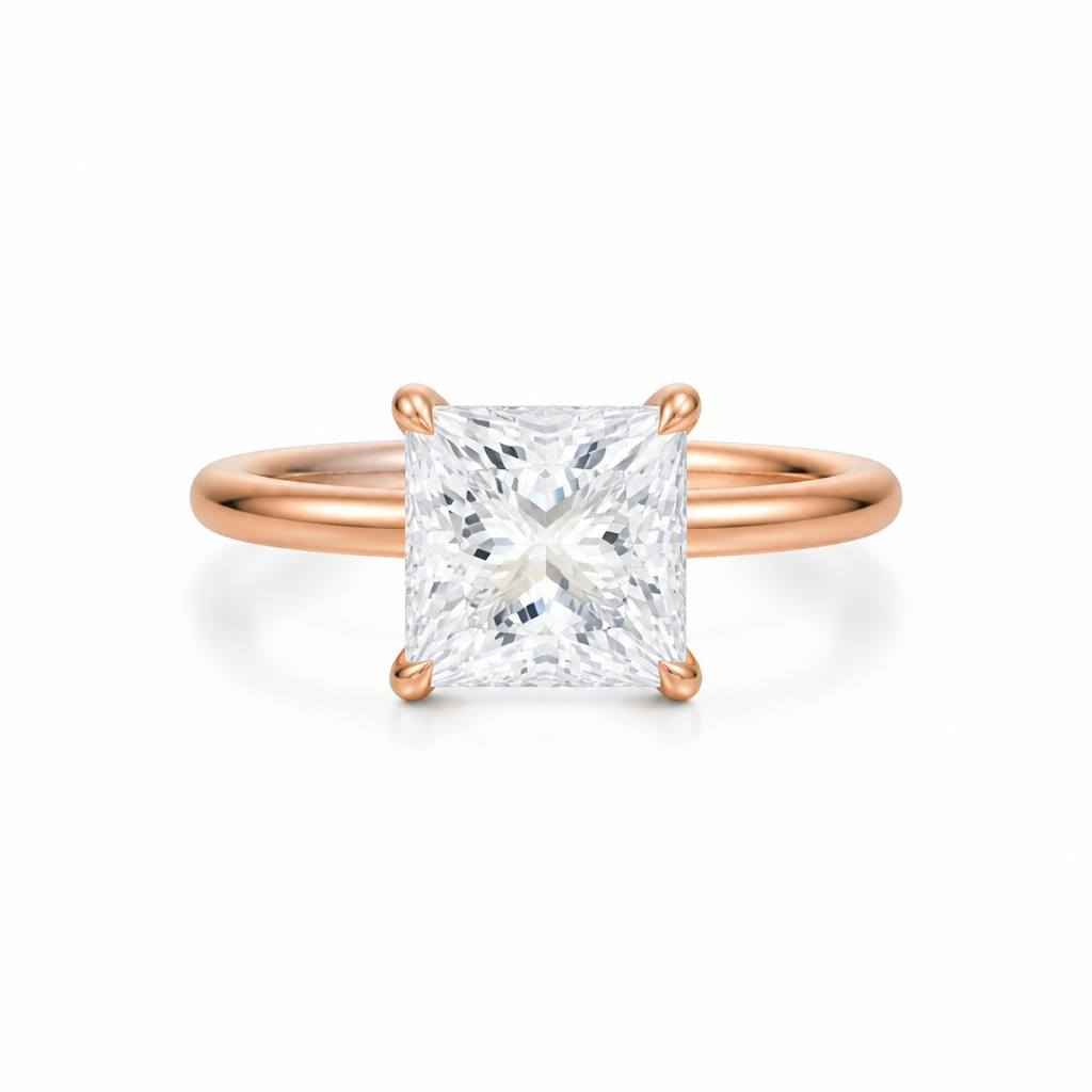Princess Classic Open Solitaire Ring