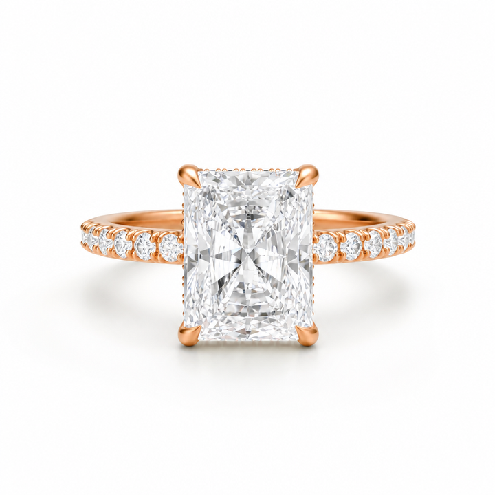 Radiant Hidden Halo With Pave Band