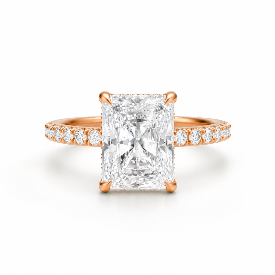 Radiant Hidden Halo With Pave Band