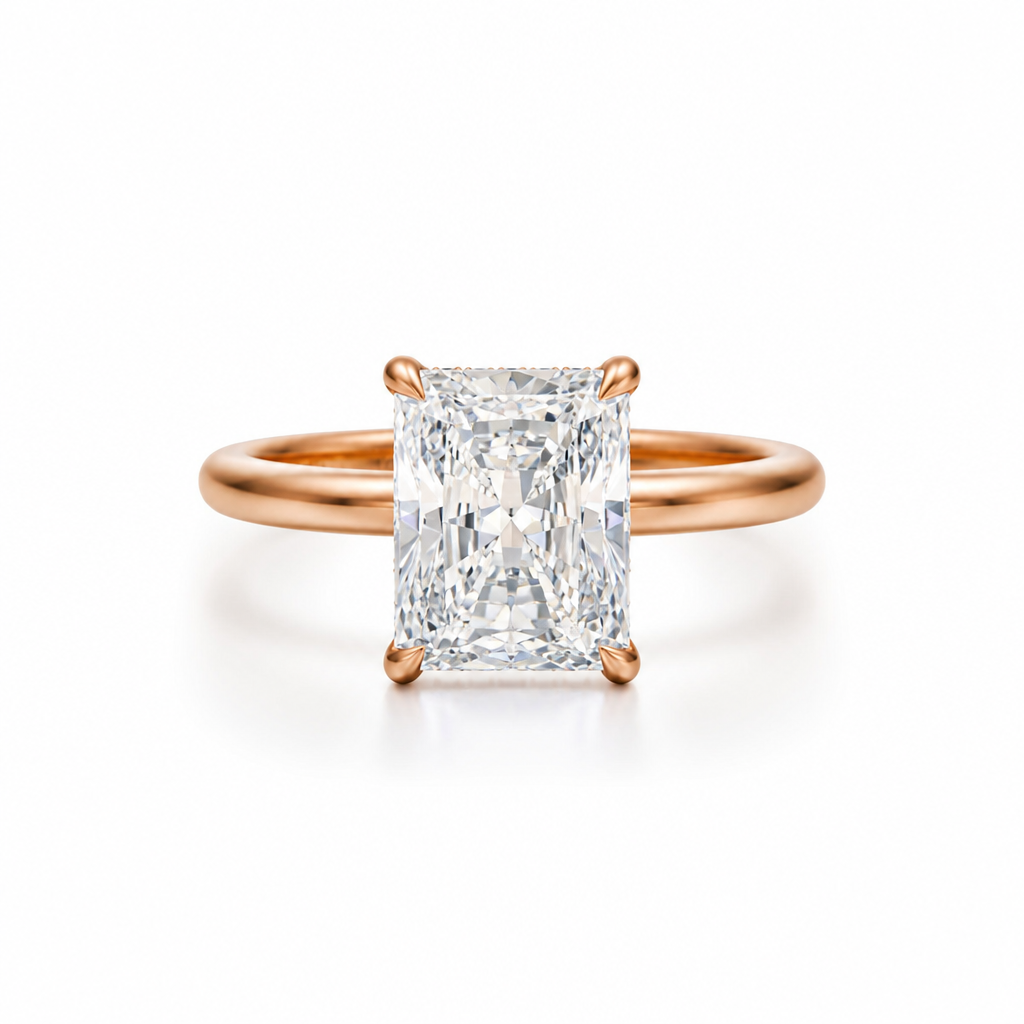 Radiant Martini Basket Solitaire Ring