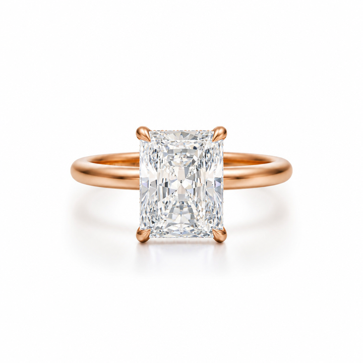 Radiant Martini Basket Solitaire Ring