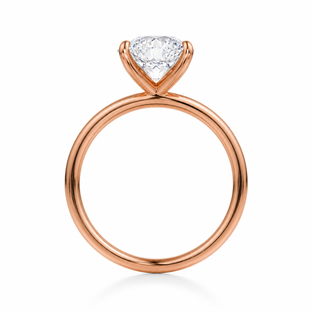 Round Classic Open Solitaire Ring