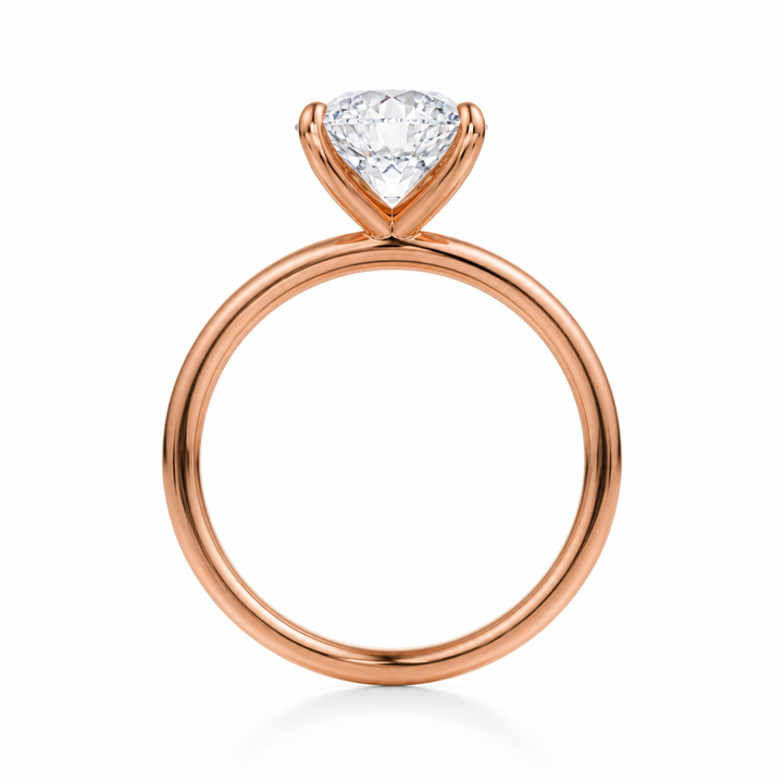 Round Classic Open Solitaire Ring