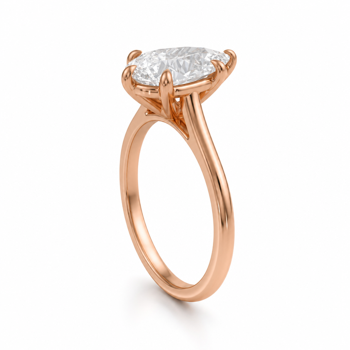 Pear Classic Cathedral Ring