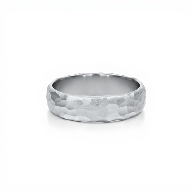 Hammered Wedding Band