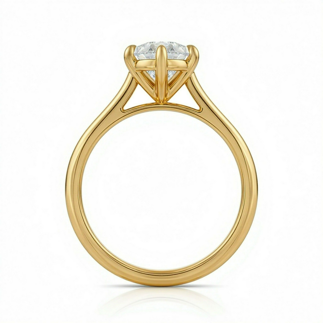 Pear Classic Cathedral Ring
