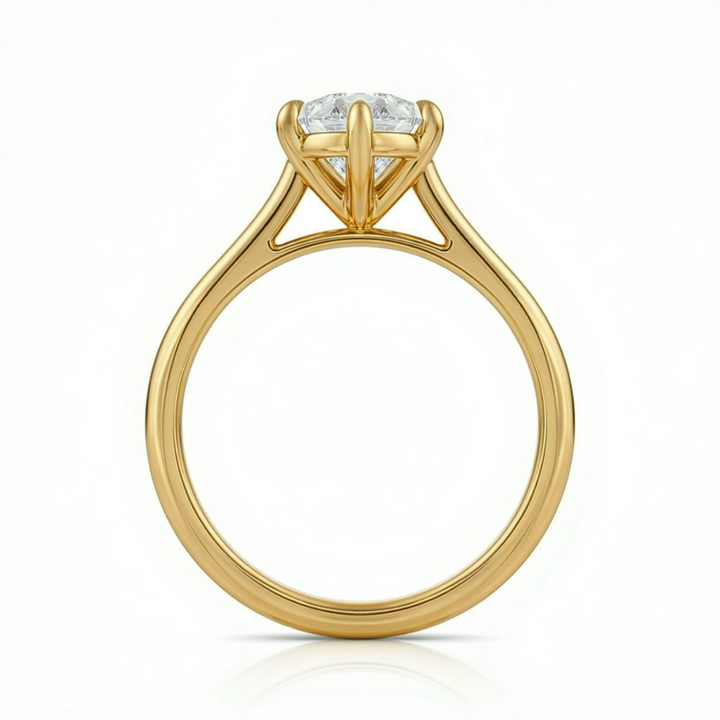 Pear Classic Cathedral Ring