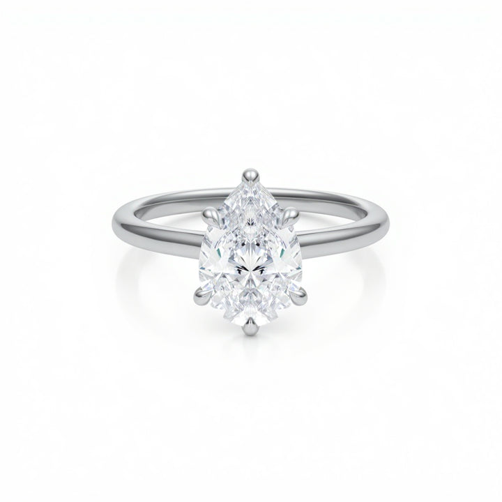 Pear Classic Cathedral Ring
