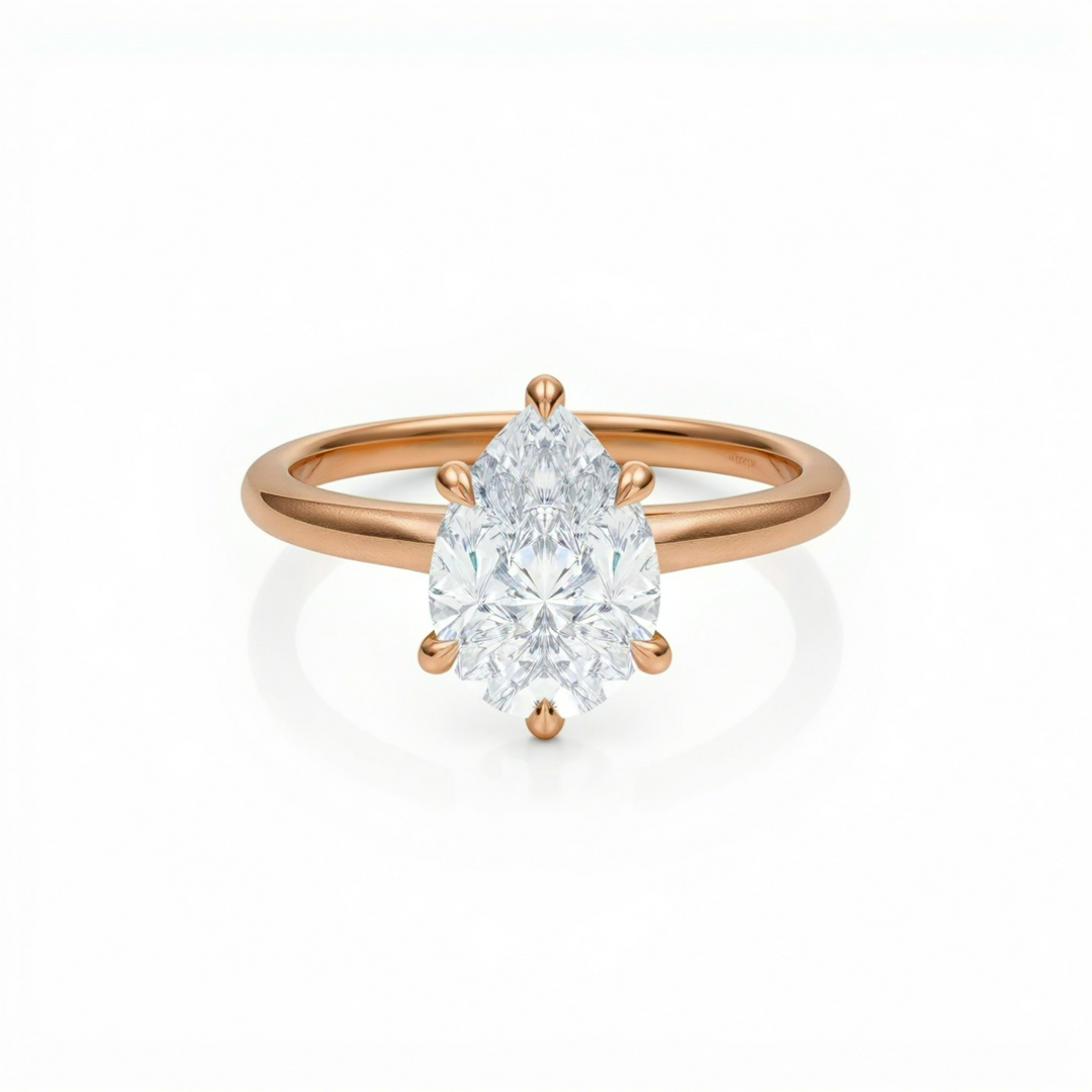 Pear Classic Cathedral Ring