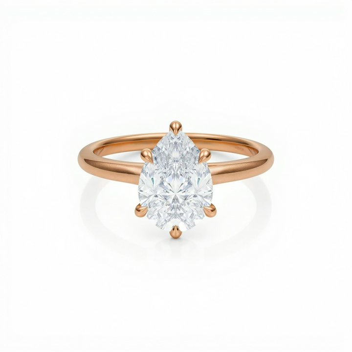 Pear Classic Cathedral Ring