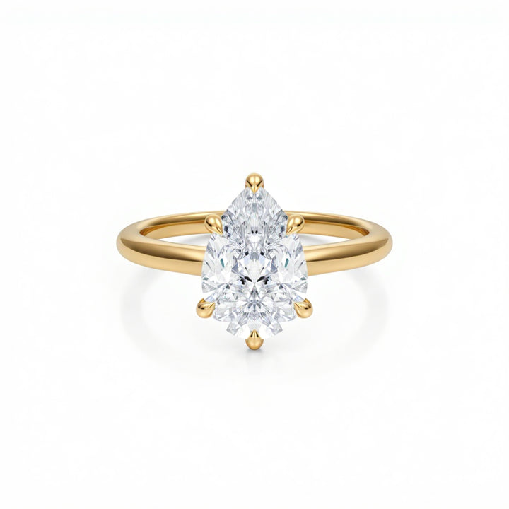 Pear Classic Cathedral Ring