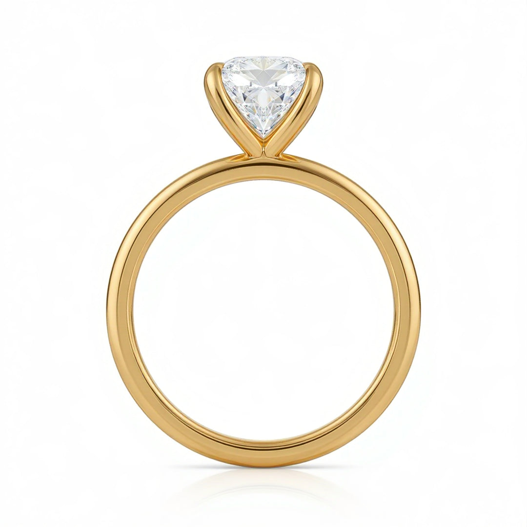 Cushion Classic Open Solitaire Ring