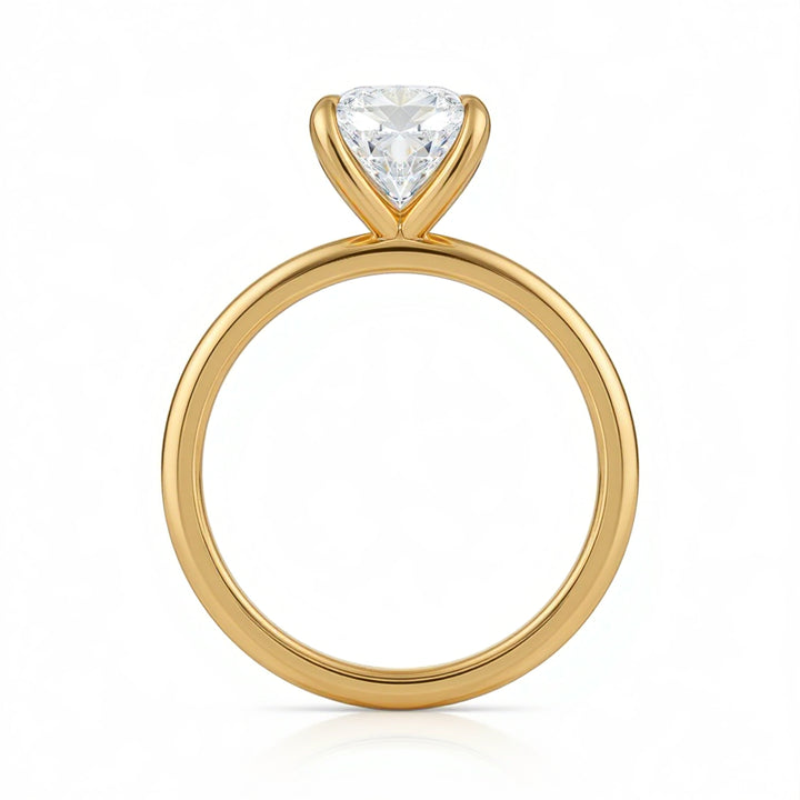 Cushion Classic Open Solitaire Ring