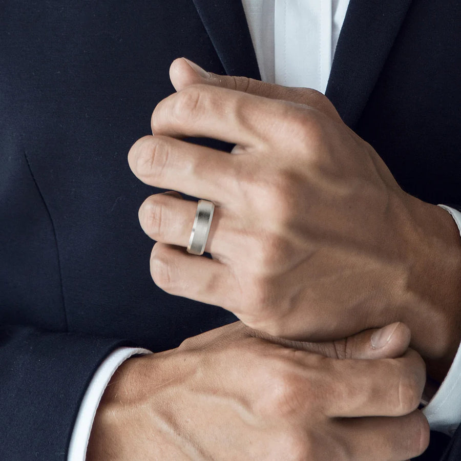 Beveled Wedding Ring