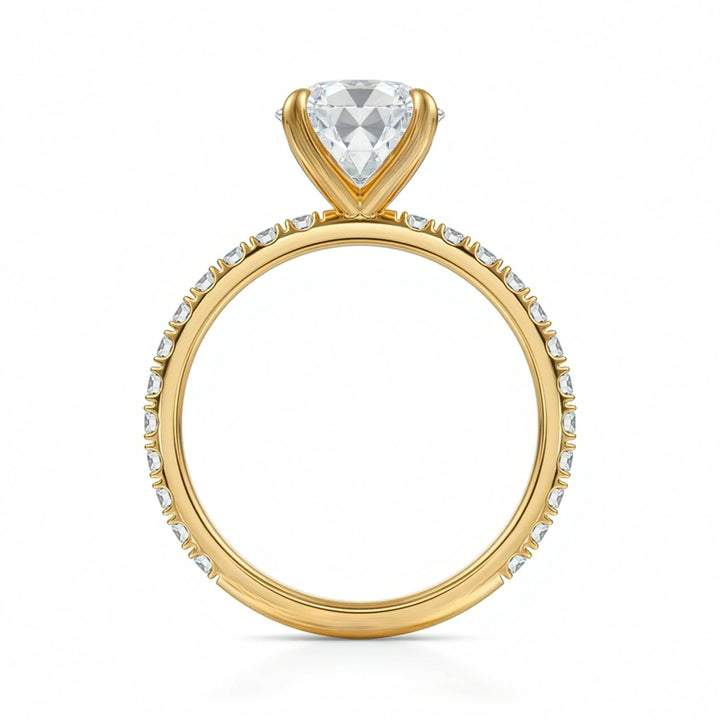 Round Modern Pave Ring