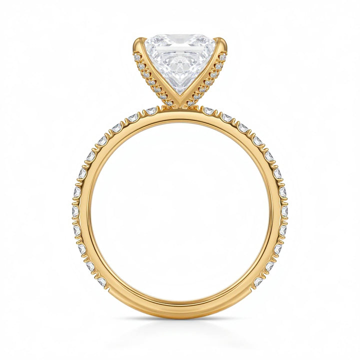 Princess Pave Ring With Pave Prongs
