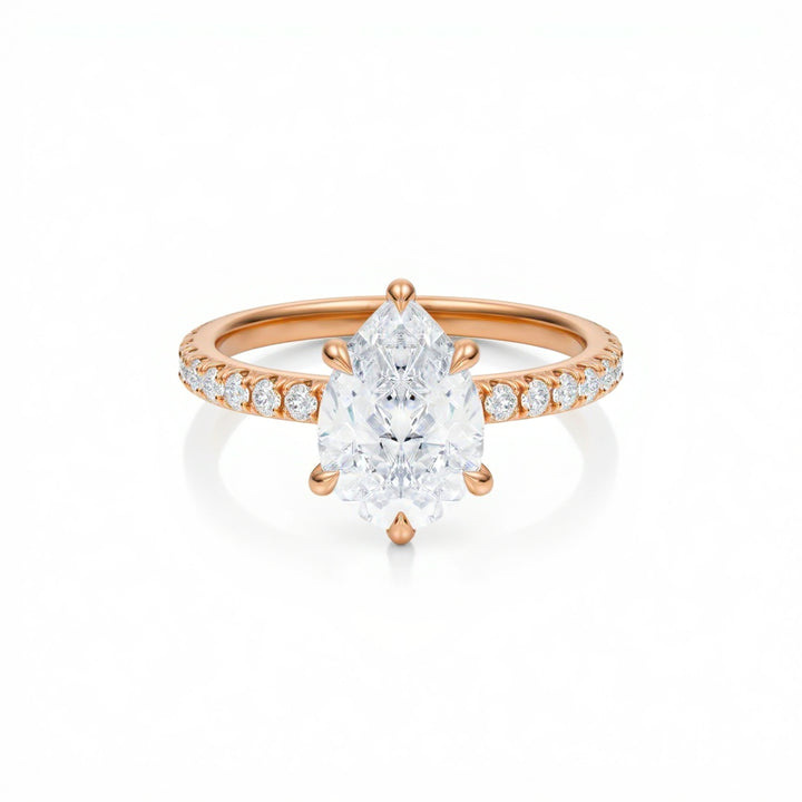 Pear Modern Pave Ring