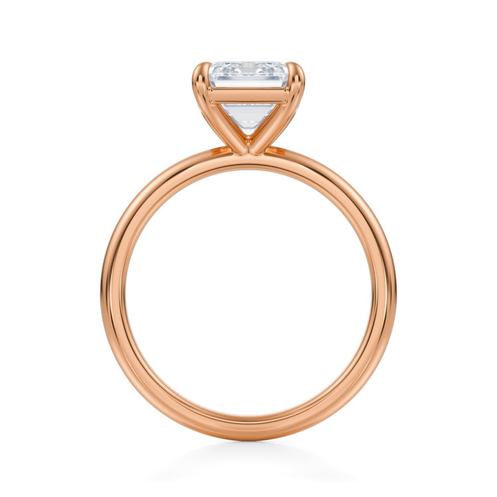 Emerald Martini Basket Solitaire Ring