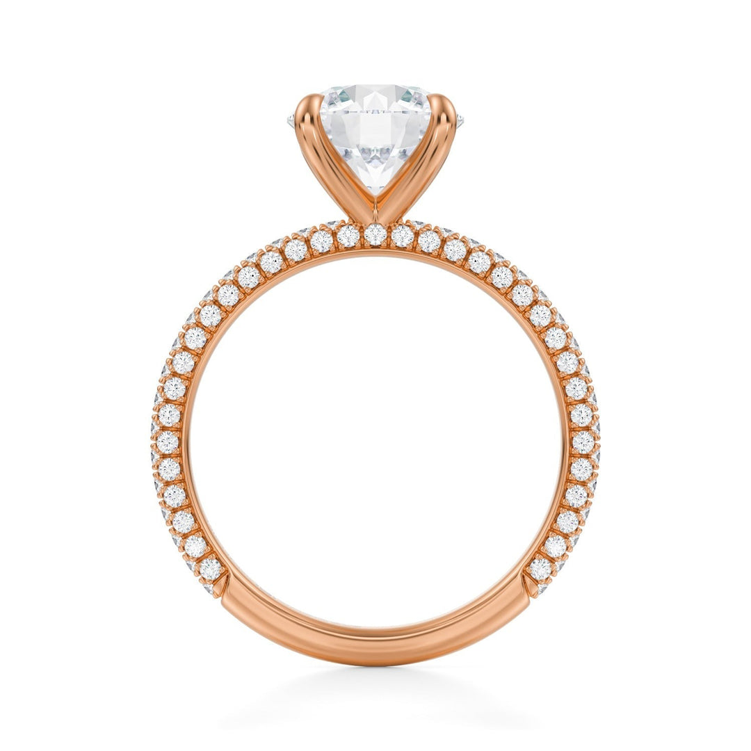 Round Trio Pave Ring