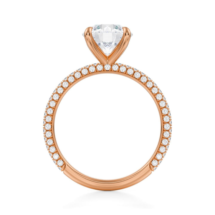 Round Trio Pave Ring