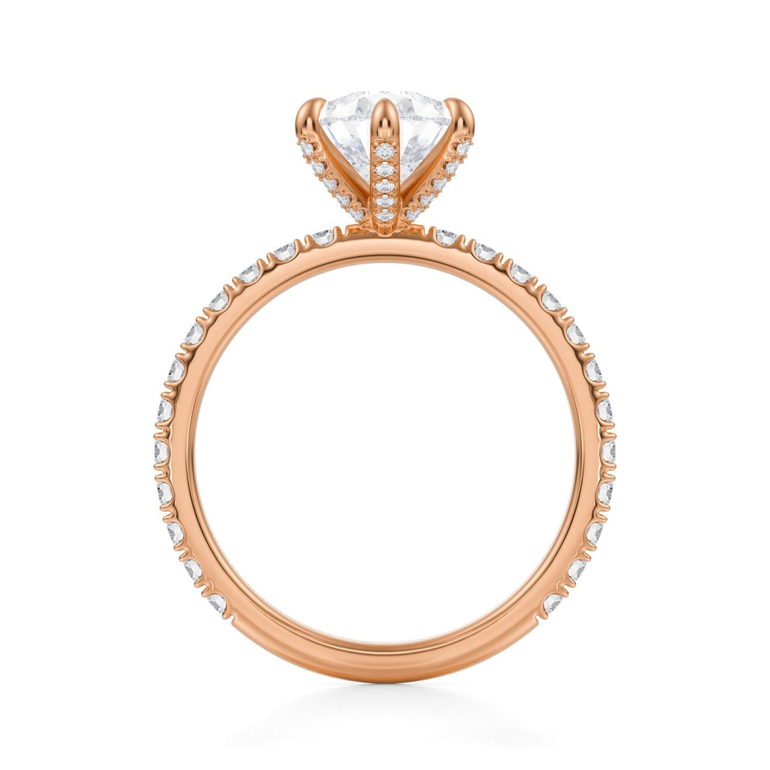 Pear Pave Ring With Pave Prongs