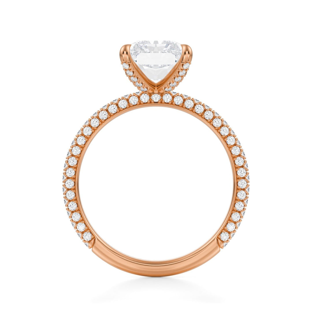 Radiant Trio Pave Ring With Pave Prongs