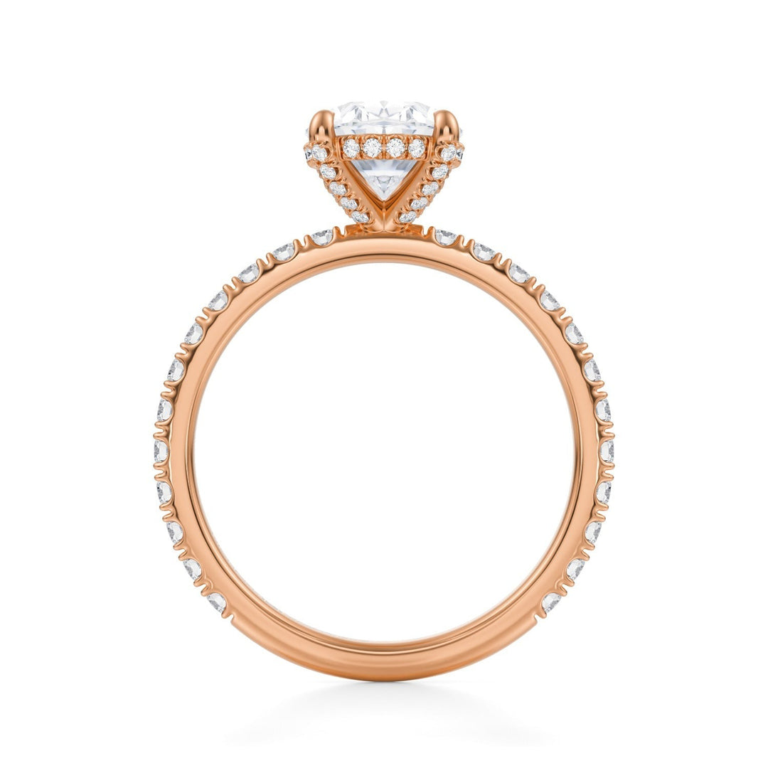 Oval Pave Basket With Pave Ring