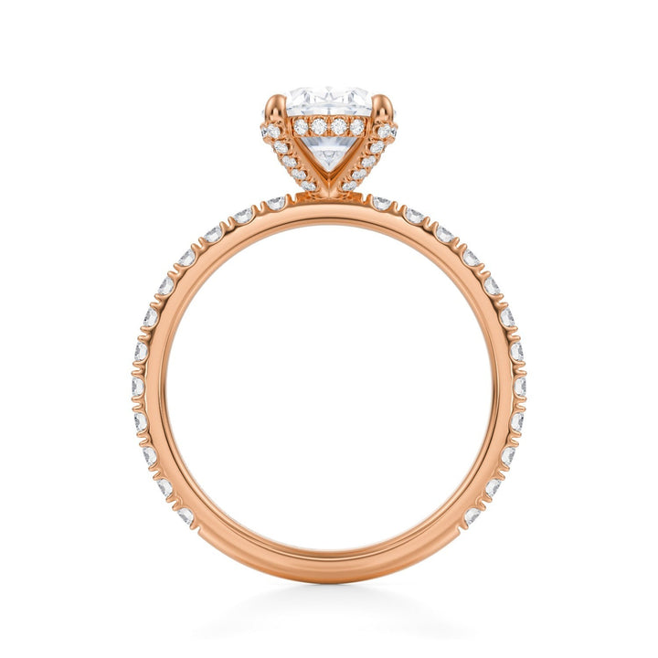 Oval Pave Basket With Pave Ring
