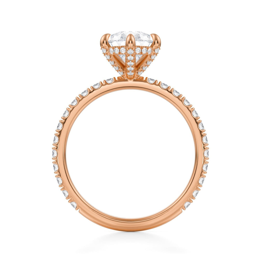 Pear Pave Basket With Pave Ring