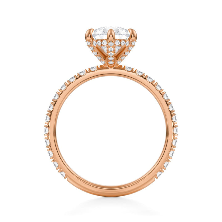 Pear Pave Basket With Pave Ring
