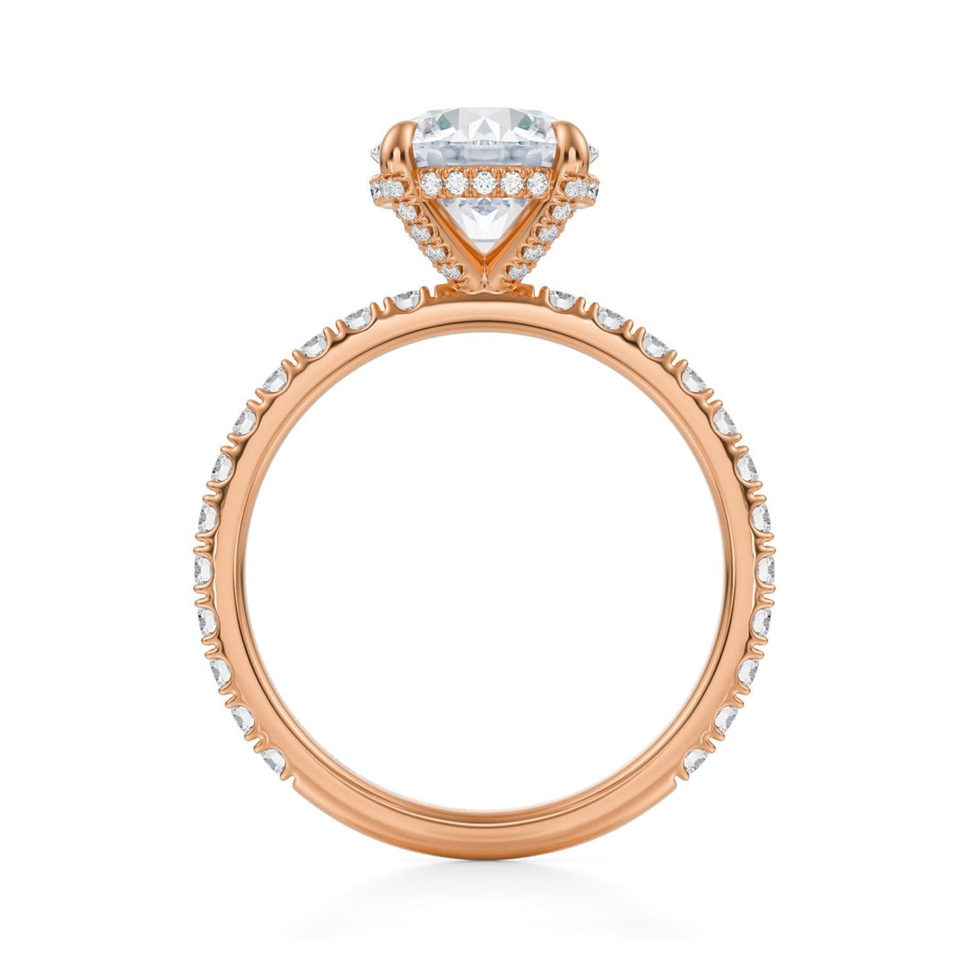 Round Pave Basket With Pave Ring