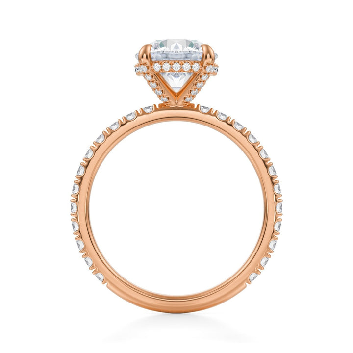 Round Pave Basket With Pave Ring