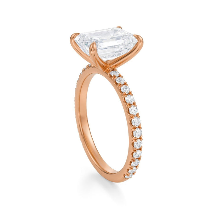 Emerald Modern Pave Ring