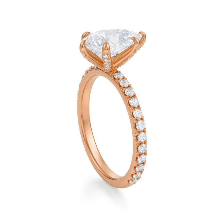 Pear Pave Ring With Pave Prongs