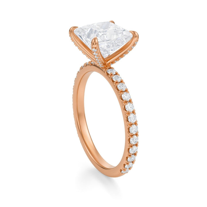 Princess Pave Ring With Pave Prongs