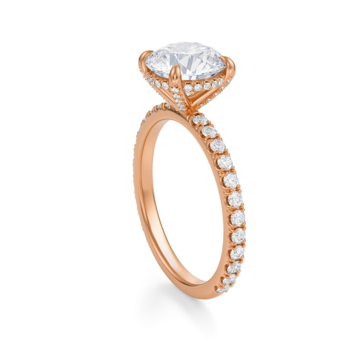 Round Pave Basket With Pave Ring