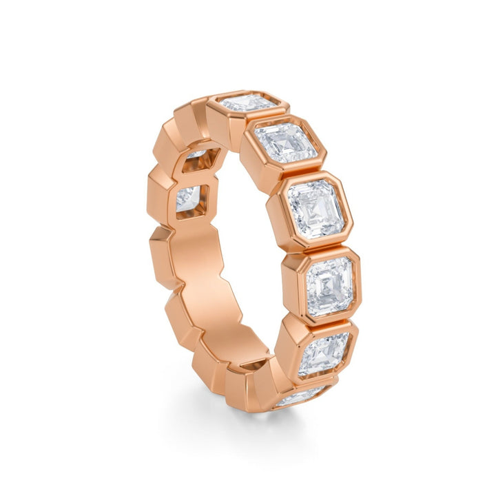 Asscher Bezel Eternity Band