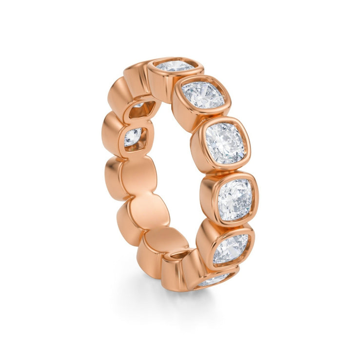 Cushion Bezel Eternity Band