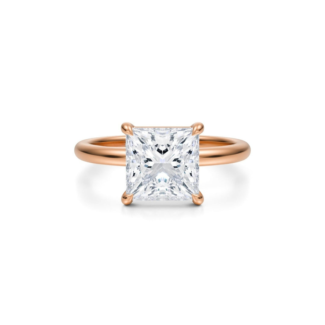 Princess Martini Basket Solitaire Ring