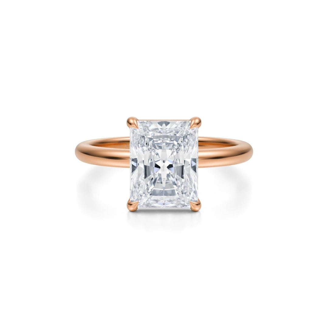 Radiant Martini Basket Solitaire Ring