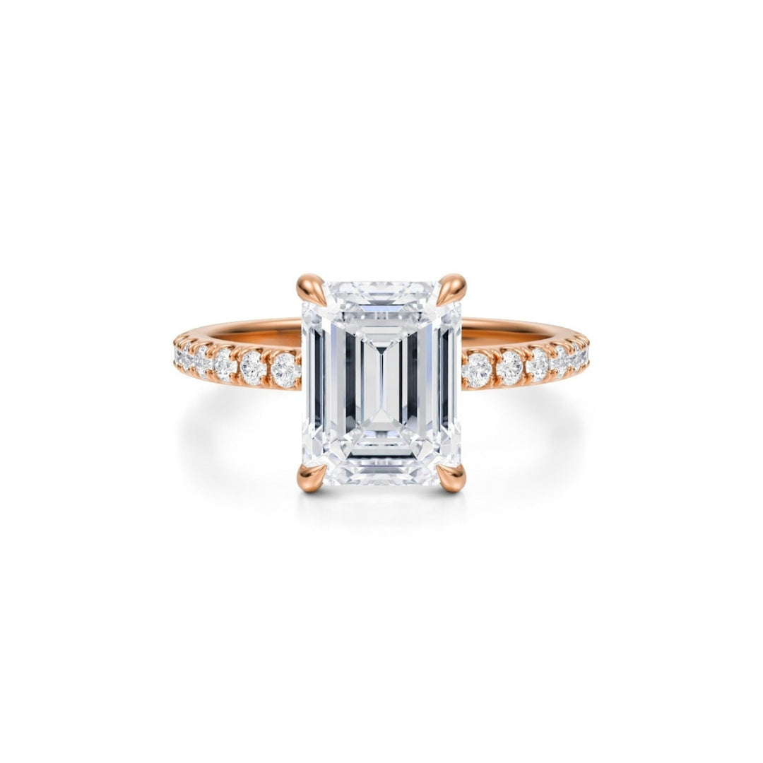 Emerald Modern Pave Ring
