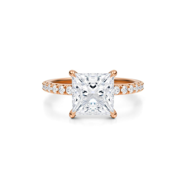 Princess Pave Ring With Pave Prongs