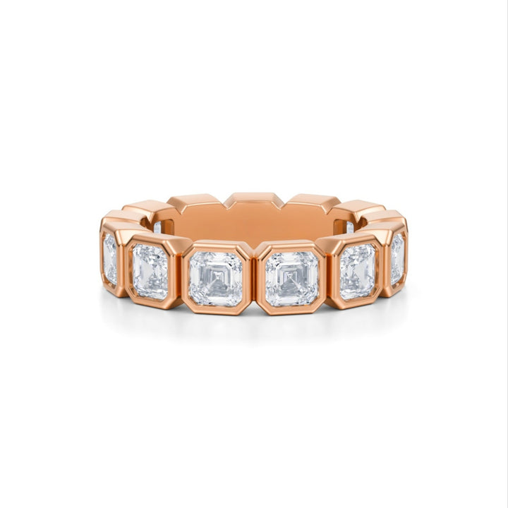 Asscher Bezel Eternity Band