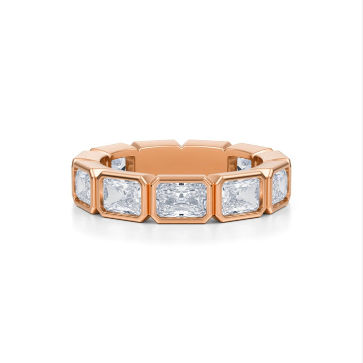 Radiant Bezel Eternity Band - Horizontal