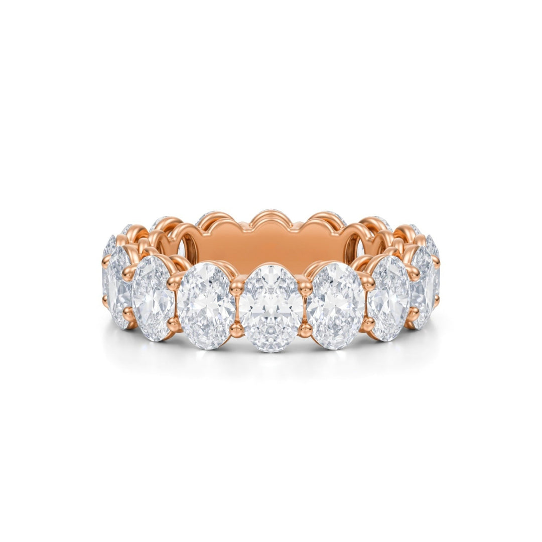 Oval Eternity Band - Vertical