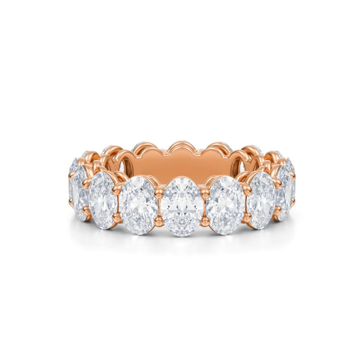 Oval Eternity Band - Vertical