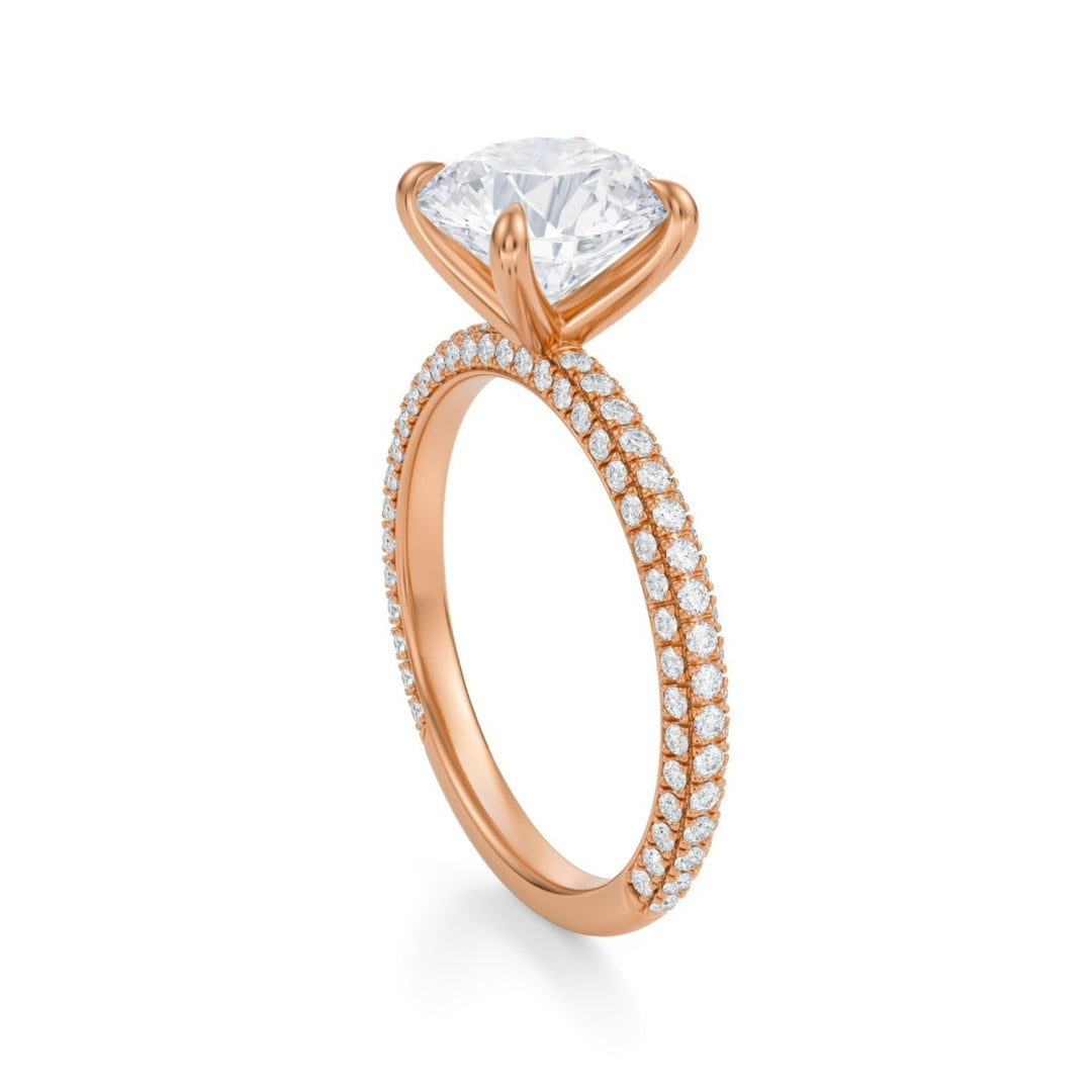 Round Trio Pave Ring