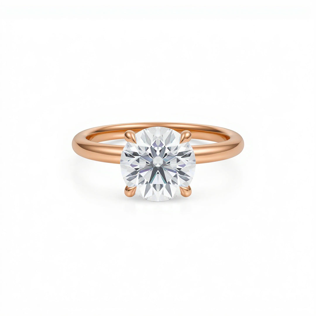 Round Classic Open Solitaire Ring