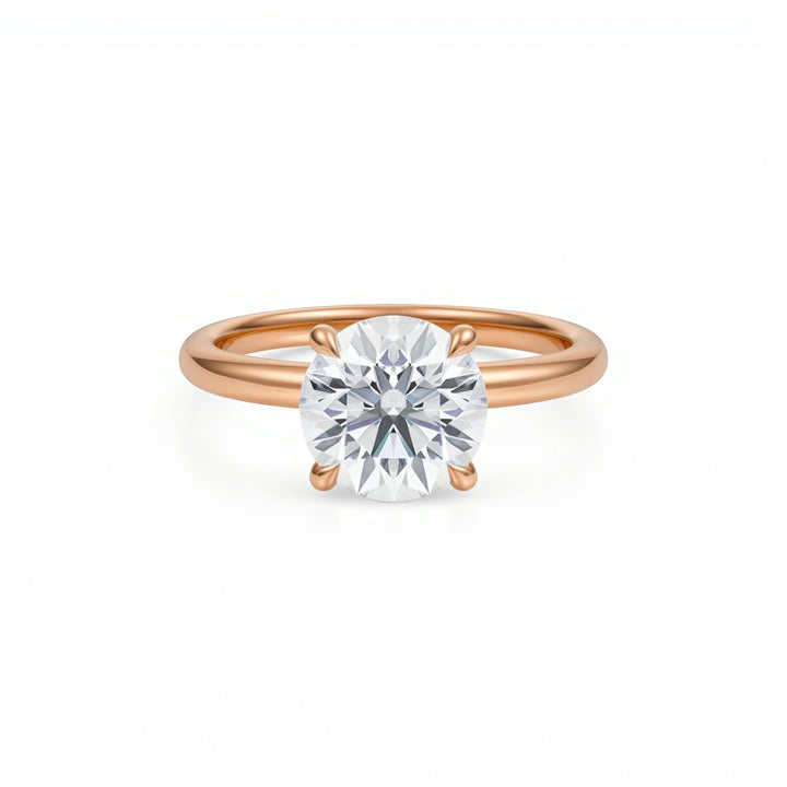 Round Classic Open Solitaire Ring