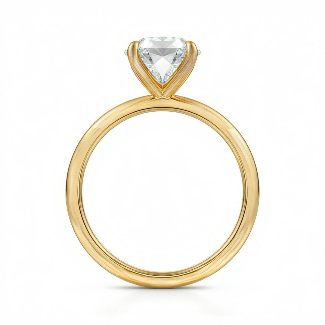Round Classic Open Solitaire Ring